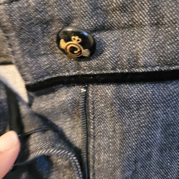 Class Roberto Cavalli Cotton Cashmere Blend Pants Womens 6 Gray Black‎ Trim - Picture 5 of 14